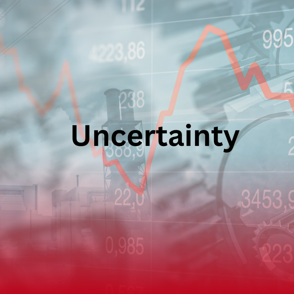 Uncertainty showing sensex