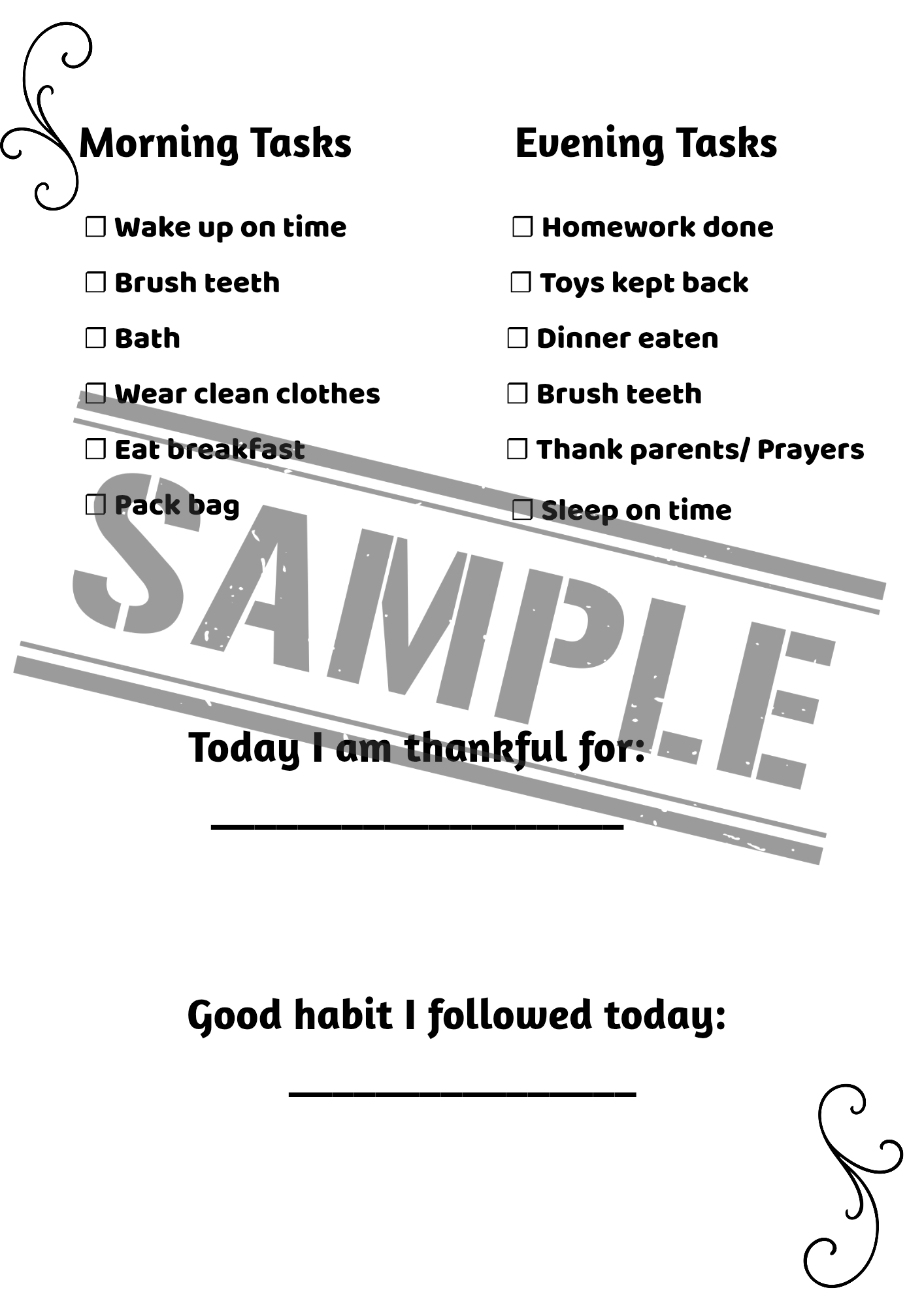 Kids Printables & Trackers